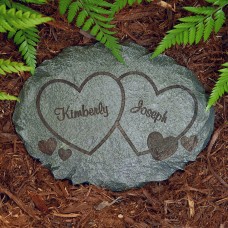 Personalized Two Hearts Garden Stone   552986986